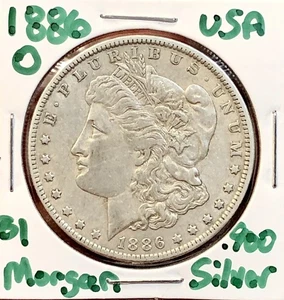 1886 O New Orleans Morgan Silber Dollar 1 $ - sehr schön schöne Details - Bild 1 von 14