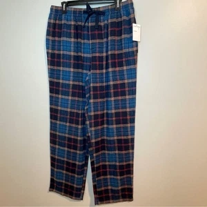 Nordstrom Checkered Pajama Loungepants Flannel- Navy and Crimson - Picture 1 of 6