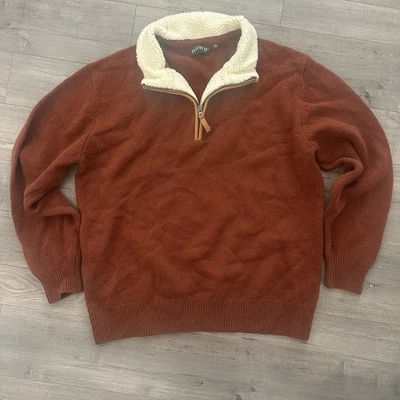 Chaqueta polar Orvis para hombre XL cuello Sherpa naranja quemado exterior Foto 1 de 4