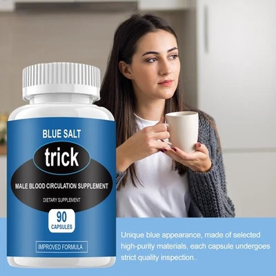 2025 Blaues Salz Trick für Männer | Durchblutungsförderung | 90 Kapseln - Bild 1 von 4
