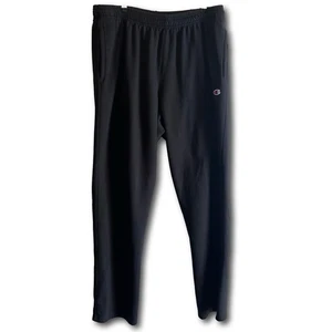 Champion Wide Leg Cotton Sweatpants Black Men’s Size 2XL Comfy Lounge Pants - Picture 1 of 16