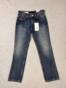 Zara Straight Leg Ankle Jeans Women's 2 Medium Wash Blue Denim Cropped NWT - Picture 1 of 14