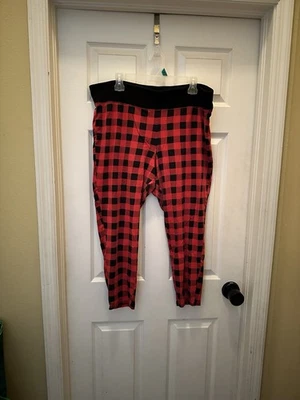 Cacique 22/24 Black Red Checkered Pull On Pajama Pants - Image 1 of 4