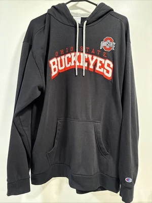 Champion Talla XL Ohio State Buckeyes, Negro, Sudadera con Capucha Bordada, Bolsillo Canguro Foto 1 de 4