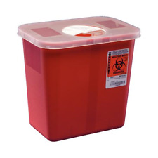 Covidien Sharps Container with Rotor Lid - 6.7 L, Red (8970)