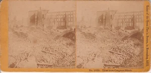 1029. View from Congress St., Stereoview, 1872 Boston Great Fire by Kilburn Bros - Picture 1 of 1