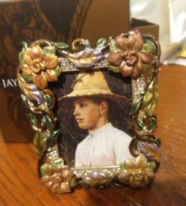 Jay Strongwater Bramble flower frame 395.00 nib - Picture 1 of 3