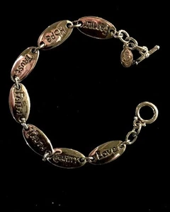 Rhodium over Pewter "Virtures" Toggle bracelet by Premier Designs - Picture 1 of 8