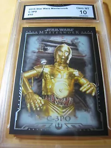 C-3PO 2015 STAR WARS MASTERWORK # 10 GRADED 10 L@@@K - Picture 1 of 1