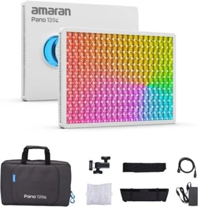 Aputure Amaran Pano 120c Kit RGBWW LED Video Panel Light 2300K-10000K Softbox - Picture 1 of 8