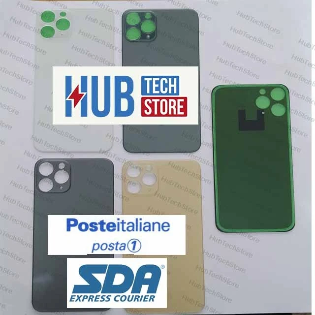 BACK COVER VETRO SCOCCA POSTERIORE PER IPHONE 11 PRO-11 PRO MAX BIG HOLE Scocca - Immagine 1 di 1