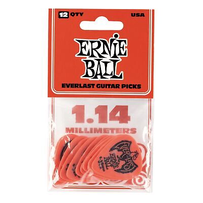 Ernie Ball 1.14mm Red Everlast Picks 12-Pack ...