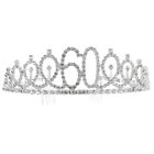 60 Th Diamant-Strasssteine Geburtstags-Tiara Für Frauen Kopfbedeckung