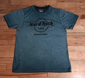 Hard Rock Cafe Barcelona T-Shirt metal blue guitar music drums - Picture 1 of 5