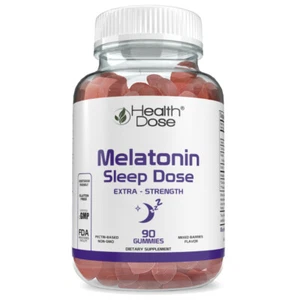 Health Dose Melatonin Gummies Extra Strength for Sleep. 90 Count - Picture 1 of 5
