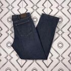 Vintage Lee Jim Regular Straight Dark Blue/Indigo Cotton Denim Jeans 36" x 32"