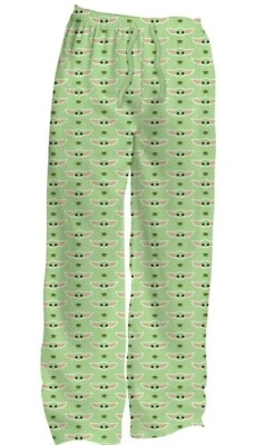 Mad Engine Disney Baby Yoda And Frogs Mandalorian Unisex Adult Pajama Pants Sz S - Photo 1/2