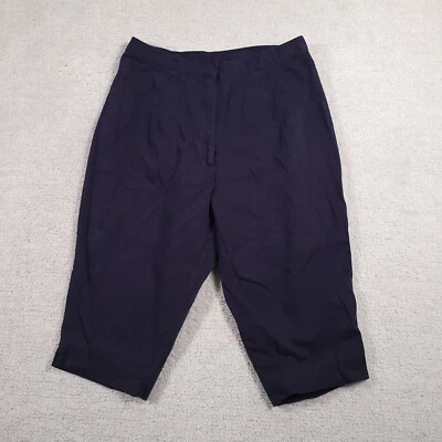 Pantalones capri recortados Venezia para mujer talla 14 azul marino Foto 1 de 4