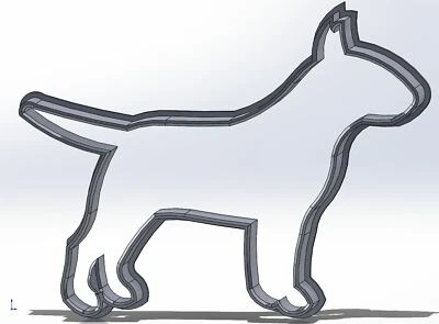 Cortador Bull Terrier molde de galleta cortador perro  Foto 1 de 4