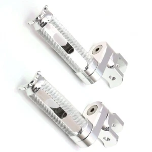Silver 1 inch Extended Rider Foot Pegs SHINOBI For NINJA 650R EX650JHF 17-22 23 - Picture 1 of 7