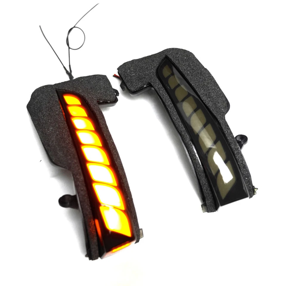 For Toyota Hilux Fortuner 2016-2024 2x Black LED Wing Mirror Turn Signal Lights — 第 1/3 张图片