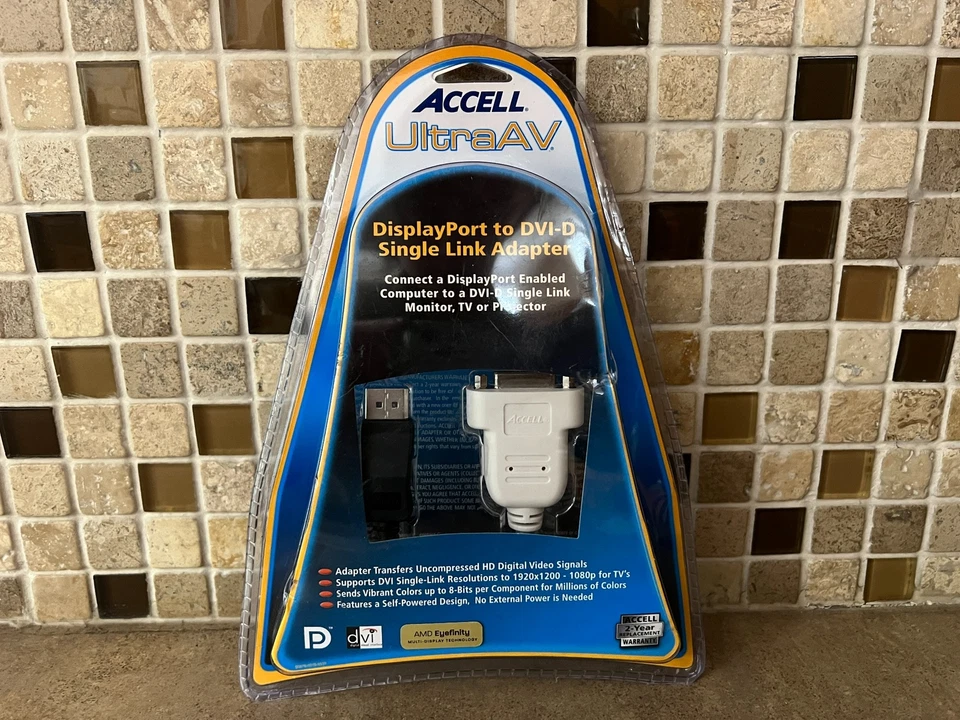 ACCELL ULTRAAV MINI DISPLAYPORT TO DVI SINGLE-LINK ACTIVE ADAPTER N9-1 - Image 1 of 4