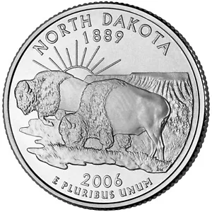 2006 D North Dakota State Quarter. Uncirculated From US Mint roll. - Picture 1 of 3