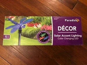 NEW Paradise Garden Lighting GL23127D  Solar LED Color Changing Dragonfly - Picture 1 of 2