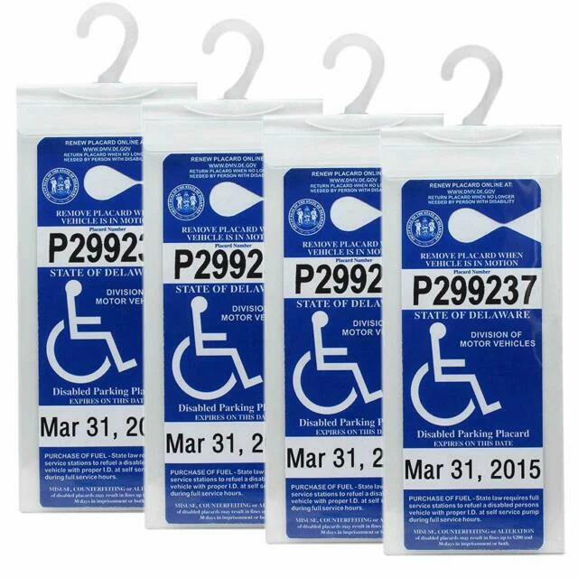 LotFancy Handicap Parking Placard Holder Cover - Pack of 4 (‎10A-1387-I)