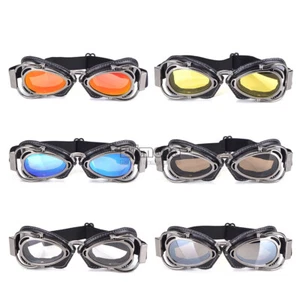 Motorcycle Goggles Helmet Retro Vintage Outdoor Sport Glasses Eyewear - Bild 1 von 15