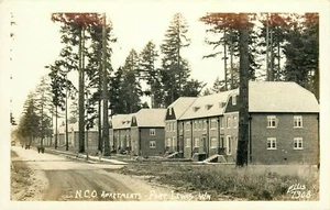 NCO Apartments Fort Lewis Tacoma Washington RPPC Postcard - Picture 1 of 2