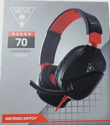Turtle Beach Recon 70 WIRED Red/Black Gaming Headset Switch PS4 PS5 PC MAC NEW - Image 1 of 4