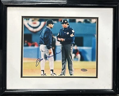 Joe Torre Signed 8x10 Framed 1996 World Series Photo Yankees Auto Steiner Coa - Image 1 of 4