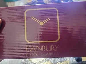 Vintage Danbury Uhr Co. Schreibtisch Holz kirschbrauner Mantel Quarzuhr - Bild 1 von 3