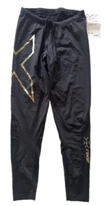New 2XU Women’s Elite MCS Compression Long Tights Black Gold Size XL WA3063 - Picture 1 of 5