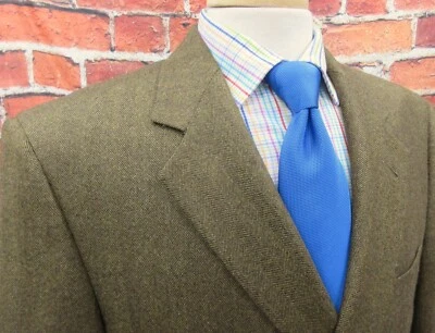 42 R- COPPLEY 100% WOOL ZEGNA FABRIC SPORT COAT BROWN HERRINGBONE - Image 1 of 4