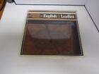 NOS~TRIFOLD  LEATHER WALLET~ENGLISH LEATHER~WESTERN DESIGN~ORIG BOX