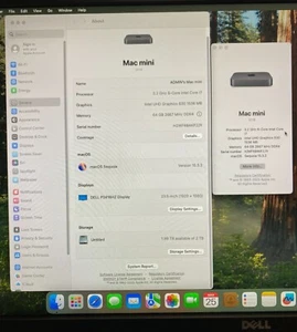 2018 Apple Mac Mini 6 Core i7-8700B/64GB RAM/2TB SSD SEQUOIA H2WFR0AKPJJ9 - Picture 1 of 4