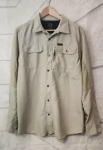 Camisa Wrangler ATG Todo Terreno Equipo Para Hombres LT Manga Larga Material Mixto Beige - Imagen 1 de 11