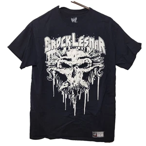 WWE Authentic Brock Lesnar Black Medium Tee Skull Streetwear Wrestling Shirt - Picture 1 of 4