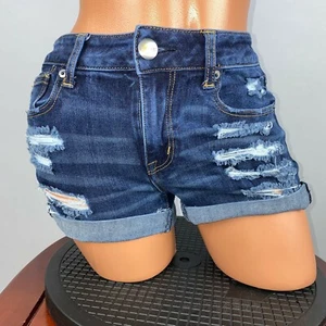 Pantalón corto American Eagle 360 súper elástico tiro alto para mujer 4 JU - Imagen 1 de 10