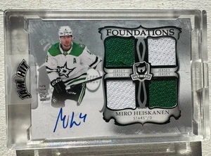 2023-24 The Cup Miro Heiskanen Foundations Auto Quad Jersey Auto 02/15 Rare - Picture 1 of 2