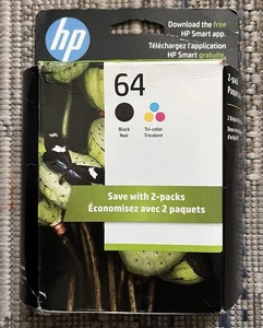 HP 64 czarno-trójkolorowy wkład atramentowy pakiet 2026 - Zdjęcie 1 z 2
