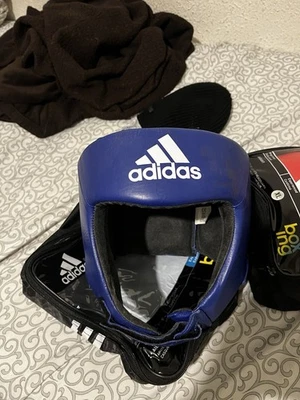  Adidas Official IBA Approved Boxing Head Guard Leather - Image 1 of 4