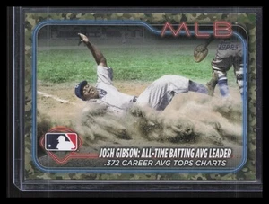 2024 Topps Update #US191 Josh Gibson Memorial Day Camo #22/25 - Picture 1 of 2