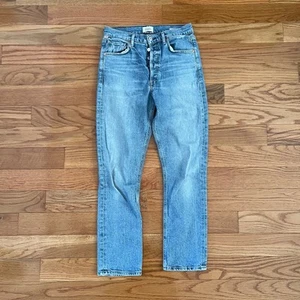 Pantalones de mezclilla Citizen of Humanity Charlotte tiro alto pierna recta para mujer 27 azules informales - Imagen 1 de 13