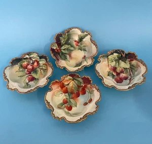 4 Vintage Limoges Berry Bowls Handpainted with Fruit Goess Pickard China Artist - Picture 1 of 19