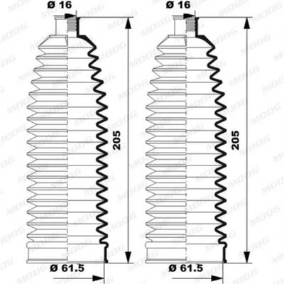 MOOG JUEGO DE FUENTES DE DIRECCIÓN PARA VW Transporter V Bus 7HB 7HJ 7EB 7EJ 7EF - Imagen 1 de 2