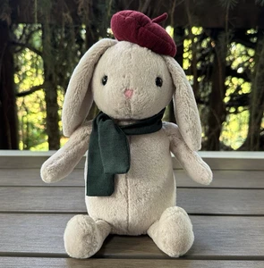 Jellycat Dickensian Bunny Plüschtier Baskenmütze Schal KEINE Jacke 11 Zoll gebraucht - Bild 1 von 14