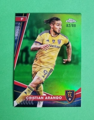 CHRISTIAN ARANGO 2024 Topps Chrome MLS Soccer #160 Green Refractor /99 - Image 1 of 2